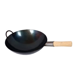 熟铁铁锅炒锅传统锅原生态无涂层不粘锅厨师专用炒菜锅老式铁锅