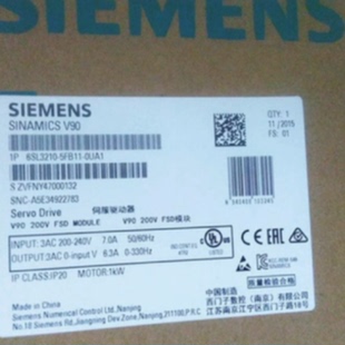 议价6SL3210-5FB11-0UA1西门子V90驱动器6.3千瓦6SL32105FB110UA1