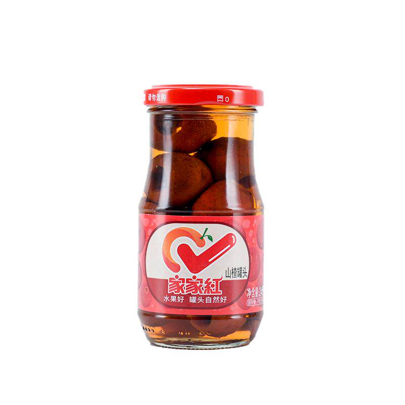 家家红山楂罐头245g*10瓶新鲜玻璃瓶水果罐头即食饮料商超同款