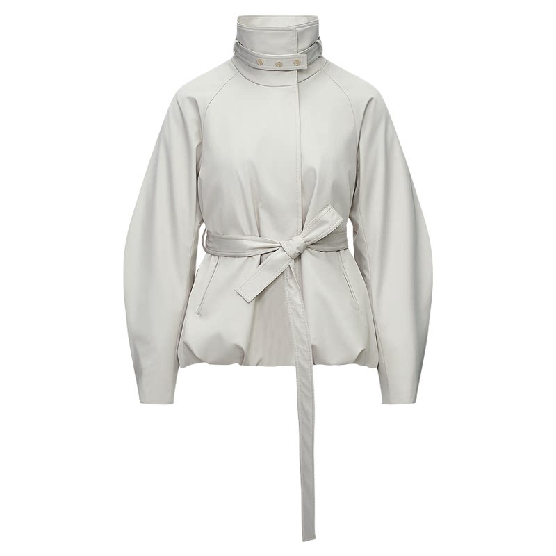 [风衣鹅绒服]波司登2026新款羽绒服女花苞廓形90鹅绒短款进口醋酸