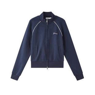 三福卫衣外套2026新款春季小个子宽松立领开衫短款上衣女装517280