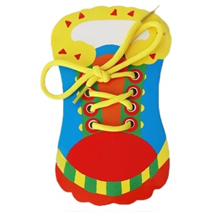 系鞋带教具儿童练习穿绑玩具宝宝手指精细动作训练创意道具幼儿园