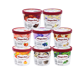 【8~10杯】法国进口哈根达斯草莓巧克力味冰淇淋小杯冰激凌雪糕