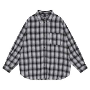 Heatherich衬衫女2026春季新款多穿式格纹宽松休闲上衣590779