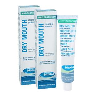 欧洲直邮百奥素BIOXTRA缓解口腔干燥天然酶湿润口腔含氟牙膏50ml