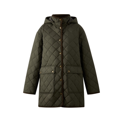 ELAND棉服微宽松连帽外套