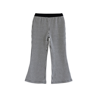 [100码]ILOVEJ童装千鸟格英伦风喇叭裤儿童春装女童裤子/JVSPT86