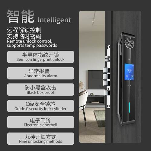 3d人脸双电双屏双摄智能门锁远程监控防盗指纹锁可视对讲工厂批发