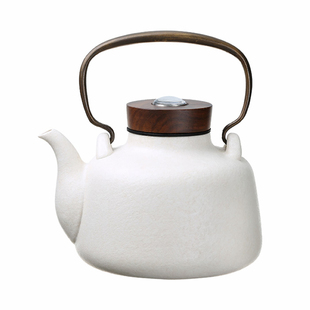 台湾宜龙茶具陶制五行壶月泉感温式烧水壶原矿陶壶煮茶壶养生壶