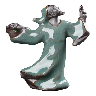 陶瓷创意摆件哥窑观音茶道配件