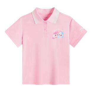 IP奇妙萌可安踏儿童女小童短袖POLO衫2026年新款透爽亲肤女孩T恤