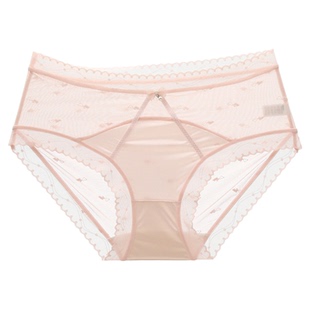 六只兔子内裤女桑蚕丝底裆纯欲半透女士短裤裸感舒适全包臀三角裤