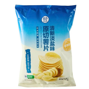 盒马代购原切薯片黄芥末莳萝酸黄瓜味清新淡盐味150g袋装零食小吃