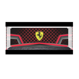 适用乐高42143法拉利SP3赛车透明展示盒亚克力手办积木收纳防尘罩