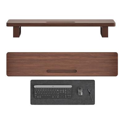 三梦实木显示器增高收纳架