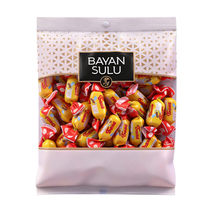 哈萨克斯坦进口巴彦思路软糖爆浆果汁夹心水果糖原装小蜜蜂糖果