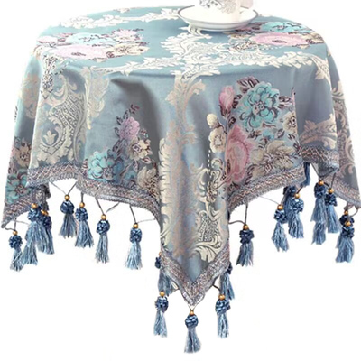 圆桌茶几桌布布艺正方形盖布欧式