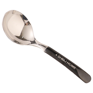 舍里不锈钢勺子高颜值吃饭勺家用加深汤匙调羹汤勺西餐勺喝粥勺子