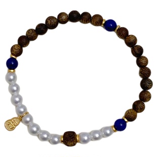 《福禄禅心》原创设计国风高级沉香青金石天然淡水珍珠手串手链