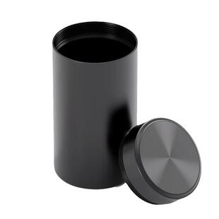黑色铝合金密封茶叶罐小包装空盒储存迷你便携装茶的罐子收纳盒子