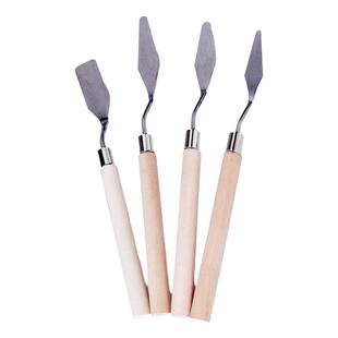 油画刀皮革维修材料小灰刀油画刀颜料小铲子调色刀工具家补伤膏刮