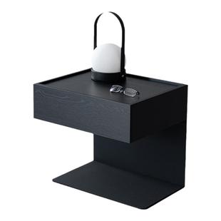 意式极简钢板悬浮床头柜简约现代设计师床边抽屉柜创意床头置物架