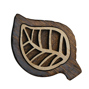 日式树叶形实木杯垫茶道暖杯垫家用圆形镂空雕花茶杯垫茶托木茶具