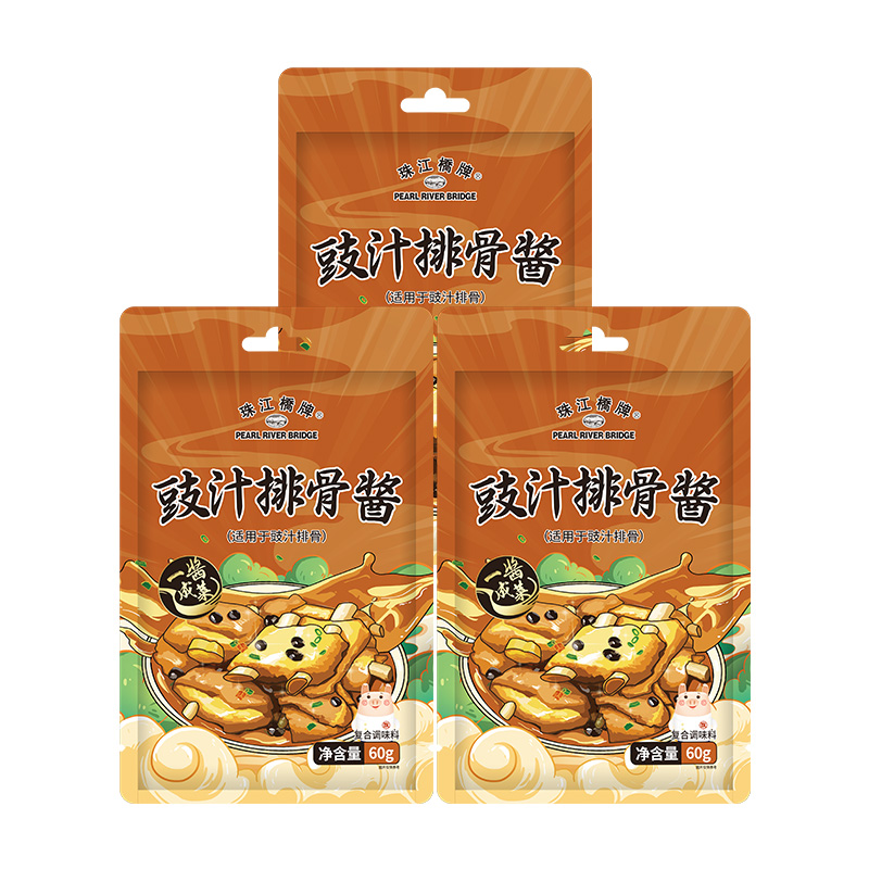 珠江桥牌豉汁排骨酱60g*5包