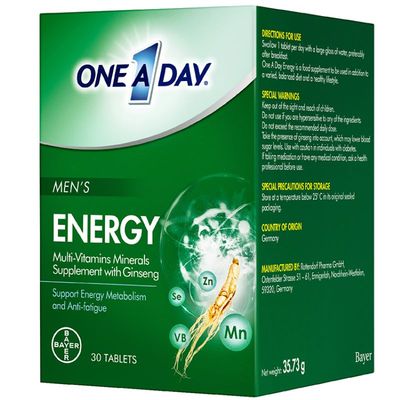 拜耳OneADay男士复合维生素B绿马达能量片30粒*2