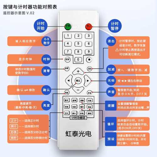 led遥控定时器篮球比赛计时器提醒器手计数器健身倒计时器拍训练