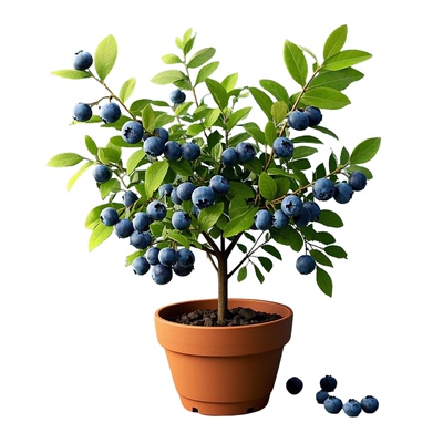 蓝莓树果苗盆栽带花苞香地