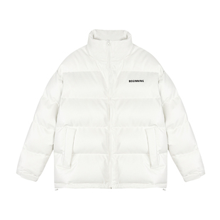 NEVA HU【现货6折】立领pu皮棉衣女短款小个子面包棉服棉袄外套