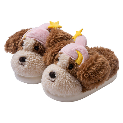鲨际星星狗棉拖鞋女包跟