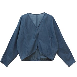 鹿与飞鸟“元氧轻透”空气感牛津麻蝙蝠袖四色罩衫外套6613