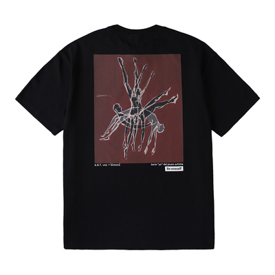 ARTvoz艺术插画印花黑色百搭T恤