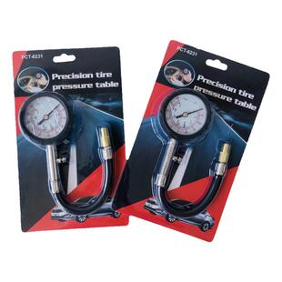 高精度汽车胎压计多功能带放气胎压表长软管机械测胎压表监测器