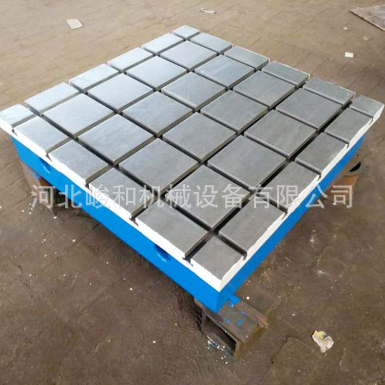T型槽铸铁平台装配检测平台钳工工作台双向开槽工作台铸铁平台