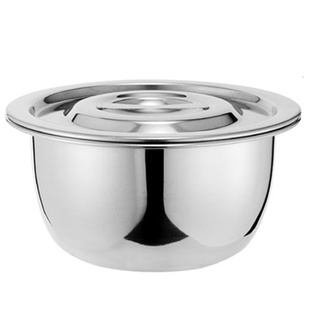 圆形带盖不锈钢盆子加厚小汤盆料理打蛋盆调料和面盆油盆菜盆饭盆
