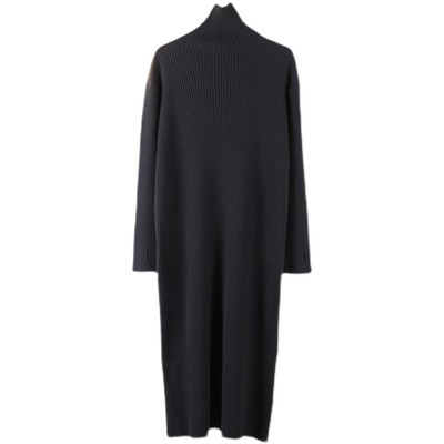 针织打底连衣裙秋冬小个子长裙