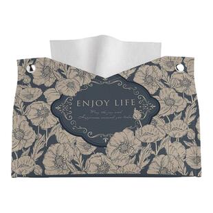 高级皮质轻奢纸抽盒新款美式轻奢风纸巾盒家用客厅餐桌创意抽纸盒