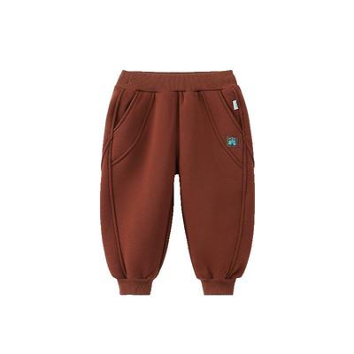 齐齐熊男童一体绒秋冬款加厚卫裤