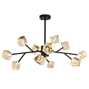 2025轻奢吊灯客厅北欧灯具餐厅后现代简约灯饰家用水晶分子灯主灯