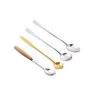 长柄不锈钢汤勺咖啡搅拌勺小勺子饭勺调羹汤匙茶匙冰激凌家用餐具