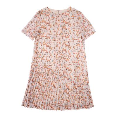 HONRN/红人圆领印花短袖连衣裙