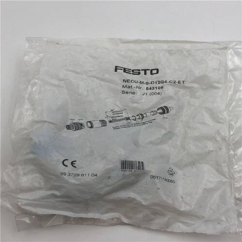 议价FESTO费斯托4芯公头插头NECU-M-S-D12G4-C2-ET 543109 现货