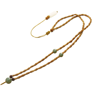 吊坠配绳玉坠挂绳橄榄核小竹节配链和田玉项链挂链翡翠蜜蜡配绳