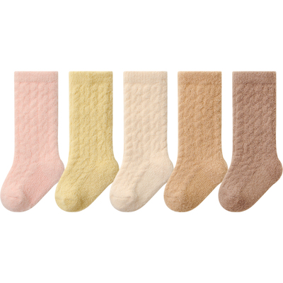 婴儿中筒袜秋冬加绒加厚