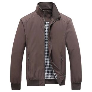 欧美风男士立领夹克休闲商务轻薄外套大码男 Stand-collar jacket