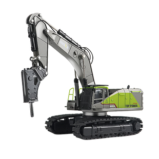 破拆机玩具儿童合金工程车挖机钻机打洞钻孔凿石破碎机男孩玩具车