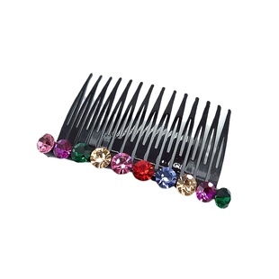 发梳韩国刘海梳子发卡进口水钻盘头小号插梳发簪韩版发夹发叉发饰